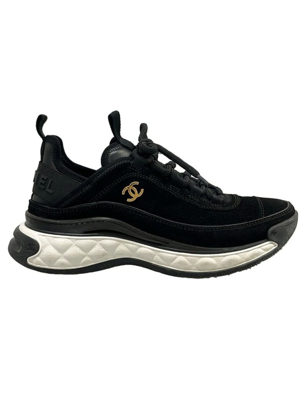 ★SOLD★ Chanel Sneakers 37 Black Leather - Picture 4 of 13